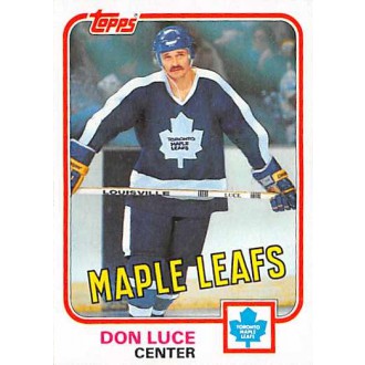 Řadové karty - Luce Don - 1981-82 Topps No.W99