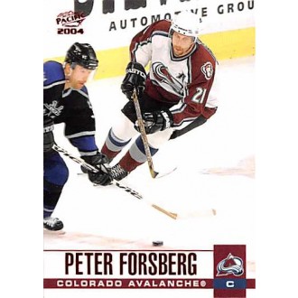 Paralelní karty - Forsberg Peter - 2003-04 Pacific Red No.83