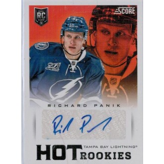 Podepsané karty - Pánik Richard - 2013-14 Score Hot Rookie Signatures No.603
