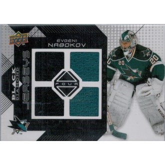 Jersey karty - Nabokov Evgeni - 2008-09 Black Diamond Jerseys Quad No.BDJ-EN