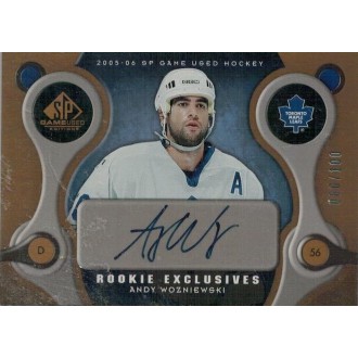 Podepsané karty - Wozniewski Andy - 2005-06 SP Game Used Rookie Exclusive Autographs No.RE-AW