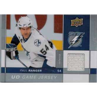 Jersey karty - Ranger Paul - 2009-10 Upper Deck Game Jerseys No.GJ-RA