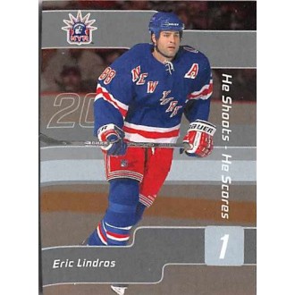 Insertní karty - Lindros Eric - 2001-02 BAP Signature Series He Shoots He Scores Points No.5