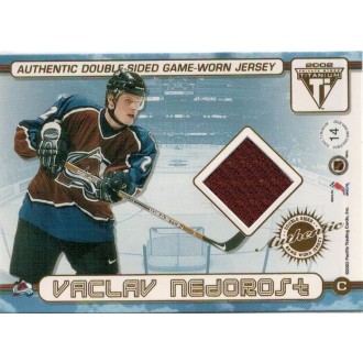 Jersey karty - Nedorost Václav, Tanguay Alex - 2001-02 Titanium Double-Sided Jerseys red, black No.14