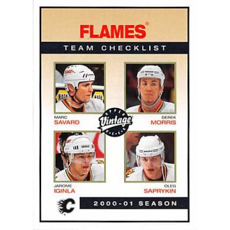Řadové karty - Iginla Jarome, Savard Marc, Saprykin, Morris Derek - 2001-02 Vintage No.43