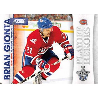 Insertní karty - Gionta Brian - 2010-11 Score Playoff Heroes No.20
