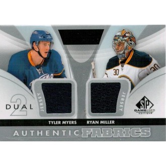 Jersey karty - Myers Tyler, Miller Ryan - 2012-13 SP Game Used Authentic Fabrics Dual No.AF2-MM