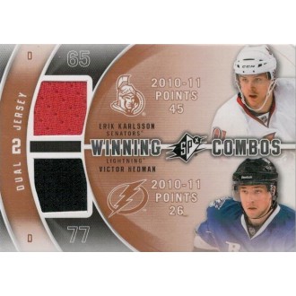 Jersey karty - Karlsson Erik, Hedman Victor - 2011-12 SPx Winning Combos No.WC-HK