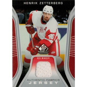 Jersey karty - Zetterberg Henrik - 2006-07 SP Game Used Authentic Fabrics No.AF-HZ