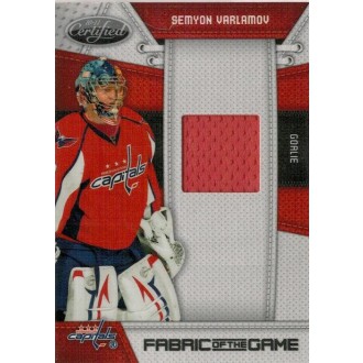 Jersey karty - Varlamov Semyon - 2010-11 Certified Fabric of the Game No.SV
