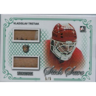 Exkluzivní karty - Tretiak Vladislav - 2016-17 ITG Stickwork Stick Save Emerald No.SS-12