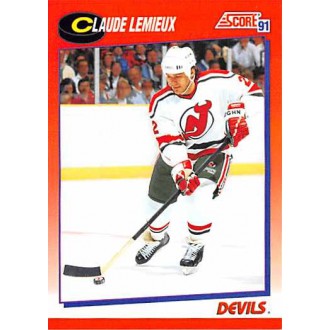 Řadové karty - Lemieux Claude - 1991-92 Score Canadian Bilingual No.22