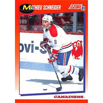 Řadové karty - Schneider Mathieu - 1991-92 Score Canadian Bilingual No.105