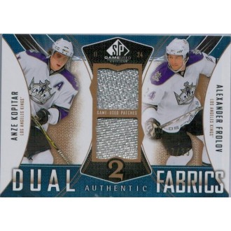 Patch karty - Kopitar Anze, Frolov Alexander - 2009-10 SP Game Used Authentic Fabrics Dual Patches No.AF2-AA