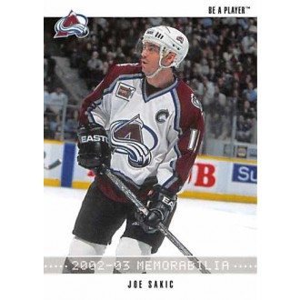 Řadové karty - Sakic Joe - 2002-03 BAP Memorabilia No.108