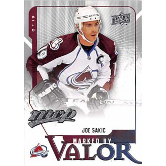 Insertní karty - Sakic Joe - 2008-09 MVP Marked by Valor No.MV2