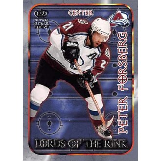 Insertní karty - Forsberg Peter - 2003-04 Crown Royale Lords of the Rink No.5