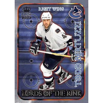 Insertní karty - Bertuzzi Todd - 2003-04 Crown Royale Lords of the Rink No.22