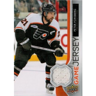 Jersey karty - Forsberg Peter - 2014-15 Upper Deck Game Jerseys No.GJ-PF