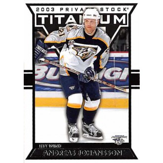 Řadové karty - Johansson Andreas - 2002-03 Titanium Retail No.59