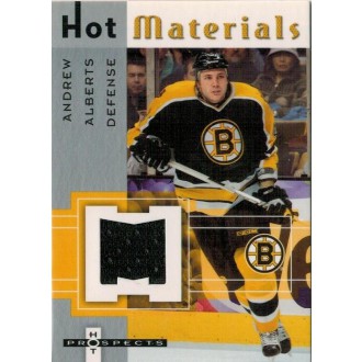 Jersey karty - Alberts Andrew - 2005-06 Hot Prospects Hot Materials No.HM-AA