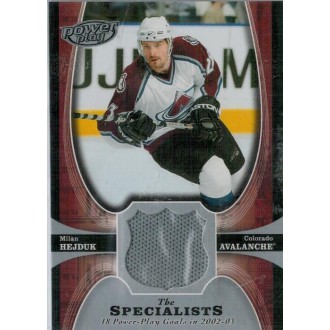 Jersey karty - Hejduk Milan - 2005-06 Power Play Specialists Jerseys No.TS-MH