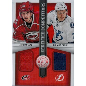 Jersey karty - Staal Jared, Pánik Richard - 2013-14 Totally Certified Certified Competitors Jerseys Red No.CC-SP
