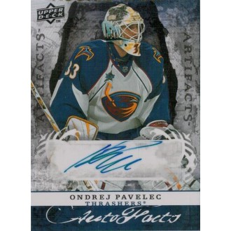Podepsané karty - Pavelec Ondřej - 2008-09 Artifacts Autofacts No.AF-OP