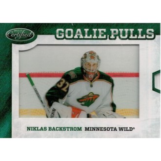 Insertní karty - Backstrom Niklas - 2012-13 Certified Goalie Pulls No.GP29
