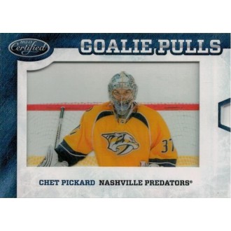 Insertní karty - Pickard Chet - 2012-13 Certified Goalie Pulls No.GP3
