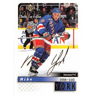 Paralelní karty - York Mike - 1999-00 MVP Stanley Cup Gold Script No.119