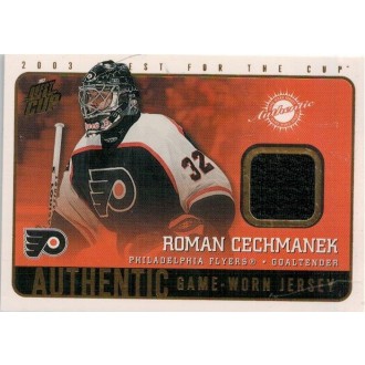Jersey karty - Čechmánek Roman - 2002-03 Quest For the Cup Jerseys black No.15