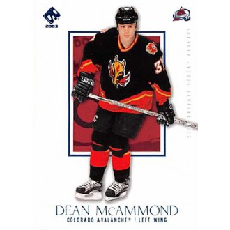 Paralelní karty - McAmmond Dean - 2002-03 Private Stock Reserve Blue No.26