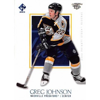 Paralelní karty - Johnson Greg - 2002-03 Private Stock Reserve Blue No.59