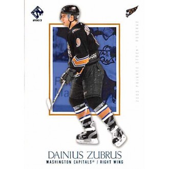 Paralelní karty - Zubrus Dainius - 2002-03 Private Stock Reserve Blue No.100