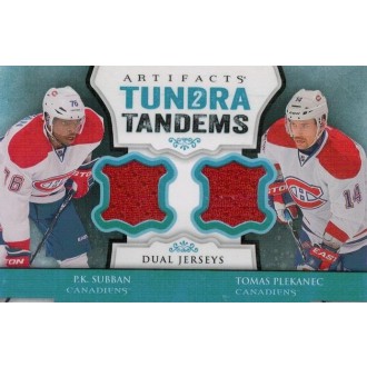 Jersey karty - Subban P.K., Plekanec Tomáš - 2013-14 Artifacts Tundra Tandems Jerseys Blue No.TT-PS