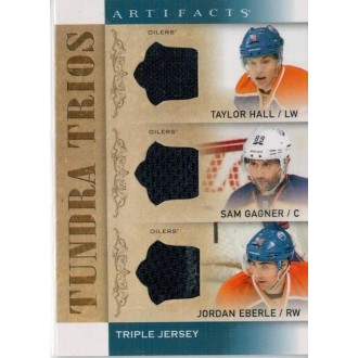 Jersey karty - Hall Taylor, Gagner Sam, Eberle Jordan - 2014-15 Artifacts Tundra Trios Jerseys Blue No.T3-EDM