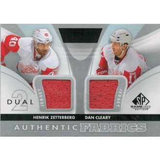 Jersey karty - Zetterberg Henrik, Cleary Dan - 2012-13 SP Game Used Authentic Fabrics Dual No.AF2-CZ