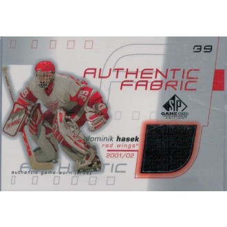 Jersey karty - Hašek Dominik - 2001-02 SP Game Used Authentic Fabric No.AF-DH
