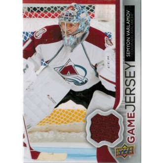 Jersey karty - Varlamov Semyon - 2014-15 Upper Deck Game Jerseys No.GJ-SV