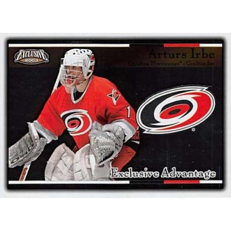 Insertní karty - Irbe Arturs - 2002-03 Exclusive Advantage No.3