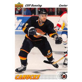 Řadové karty - Ronning Cliff - 1991-92 Upper Deck No.208