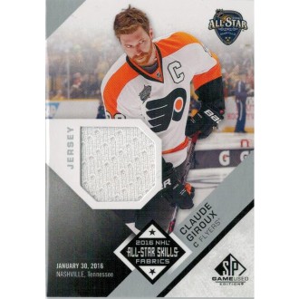 Jersey karty - Giroux Claude - 2016-17 SP Game Used All Star Skills Fabrics No.AS-CG