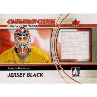 Jersey karty - Brodeur Martin - 2011-12 ITG Canada vs The World Canadian Cloth Black No.CCM-04