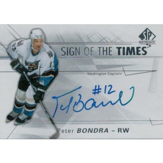 Podepsané karty - Bondra Peter - 2016-17 SP Authentic Sign of the Times No.SOTTBO