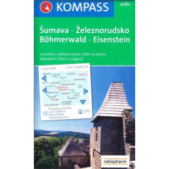 Turistické mapy - Šumava, Železnorudsko - Kompass 2080