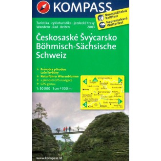 Turistické mapy - Českosaské Švýcarsko - Kompass 2083