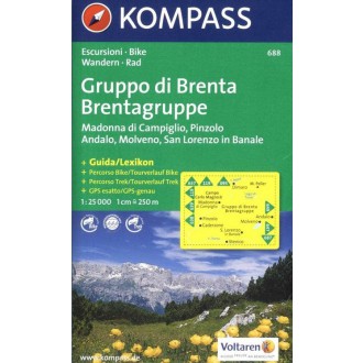 Turistické mapy - Gruppo di Brenta - Kompass 688