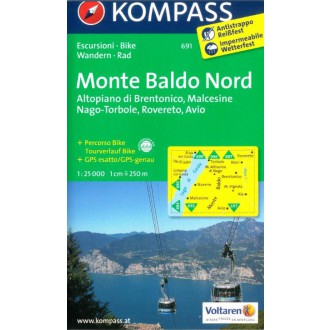 Turistické mapy - Monte Baldo Nord - Kompass 691