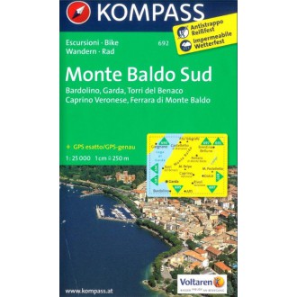 Turistické mapy - Monte Baldo Süd - Kompass 692